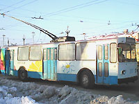 троллейбус ЗИУ-682В из депо №2 - белый