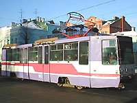 КТМ-8 из депо №1 - красно-фиолетовые