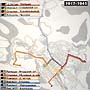 схема линий трамвая 1917-1941 гг на плакате