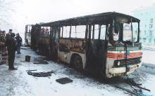 Икарус-280 сгорел прямо на маршруте